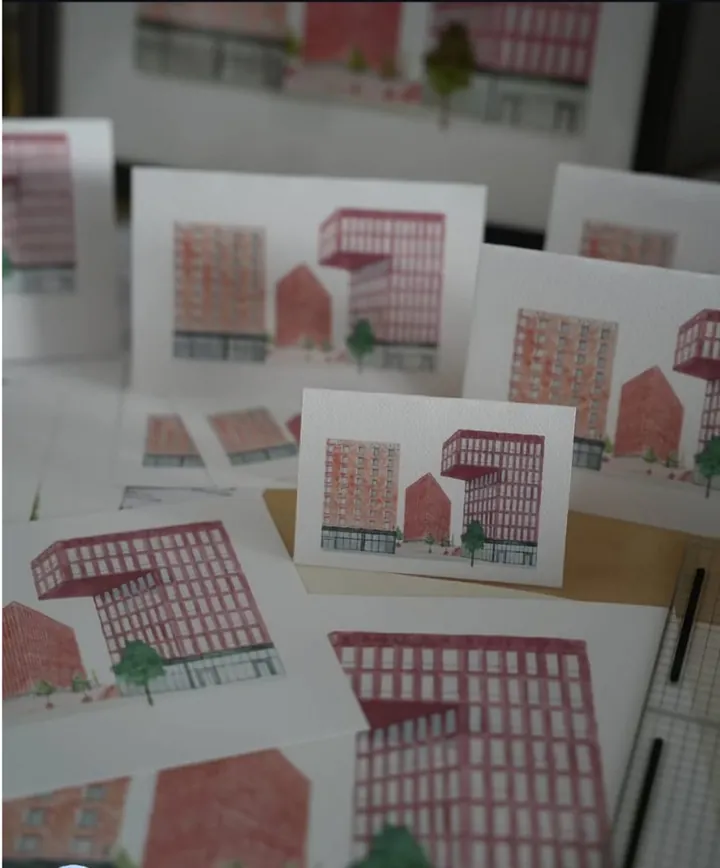 Illustrations d'immeubles du Monde d'Yseult